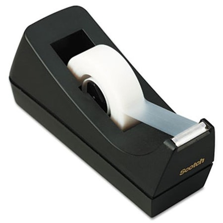 Classroom Creations Desktop Tape Dispenser  1'' core  Weighted Non-Skid Base  Black CL40167